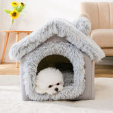 Medium Dog Kennel Bed – Soft Removable Winter Puppy House